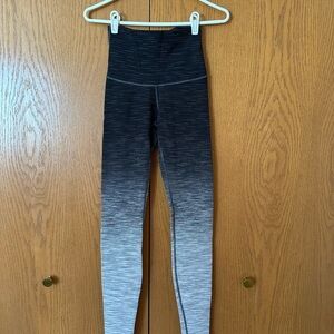 lululemon athletica Black and Gray Ombre Leggings